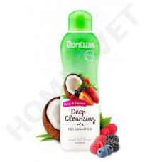 TropiClean Berry & Coconut Deep Cleansing Dog & Cat Shampoo 
